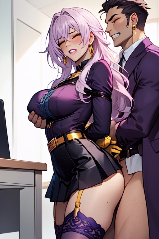 Big Ass, Hourglass, Black Skirt Hentai KI Porno