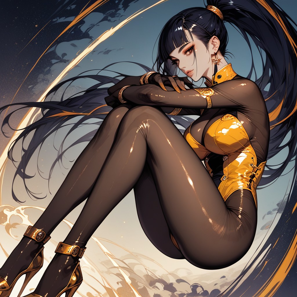 Oiled Skin, Zero Gravity, Large Breast Hentai AI Porn