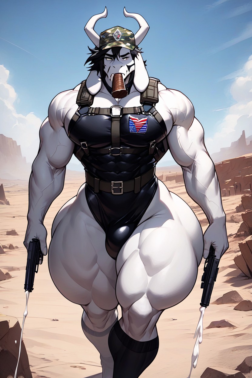 Undertale, Black Hair, Military AI Gay Porn