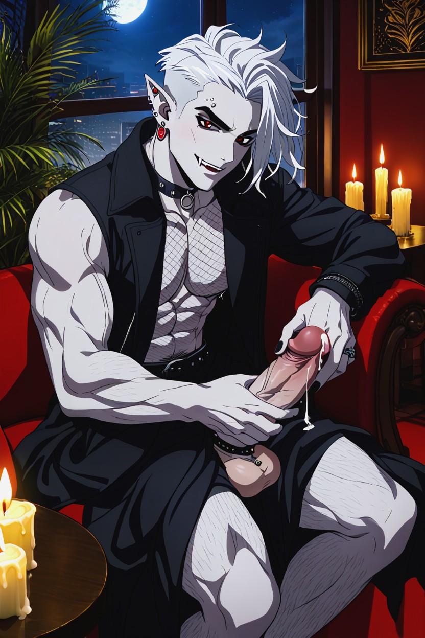 Hairy Legs, On A Guard Rail, Red Eyes AI Gay Porn