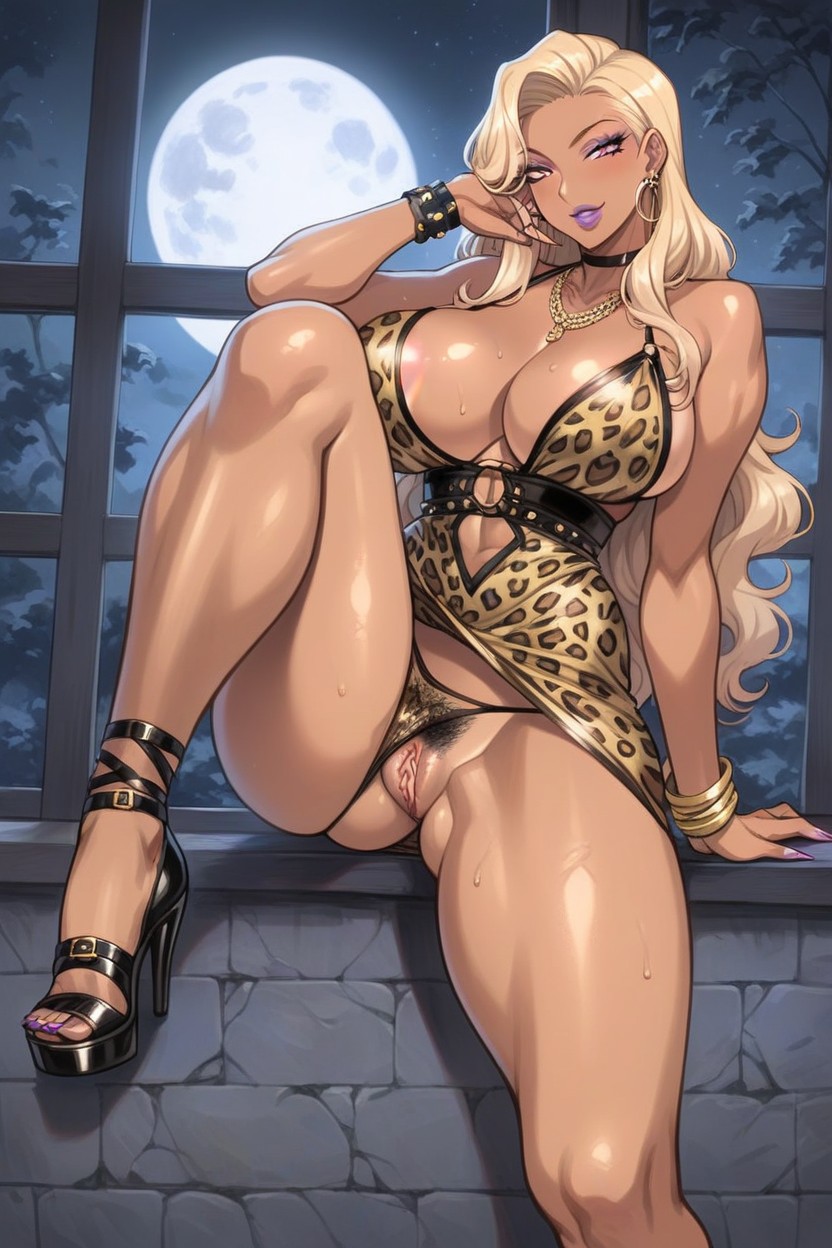 Thick Thighs, Peeking Innie Pussy, Montgomery Glands AI Porn