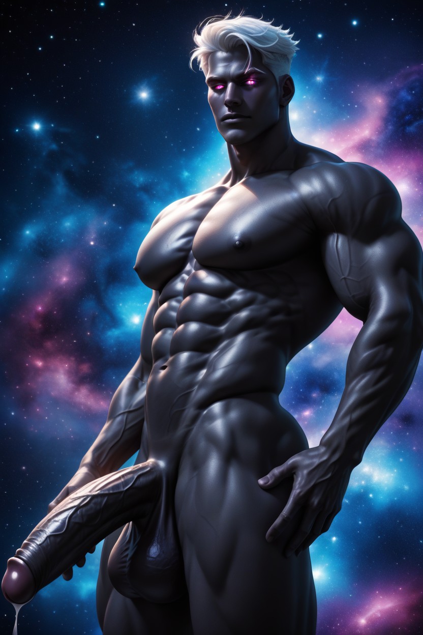 Cosmic Background, Exposed Penis, Nebula Galaxy AI Gay Porn