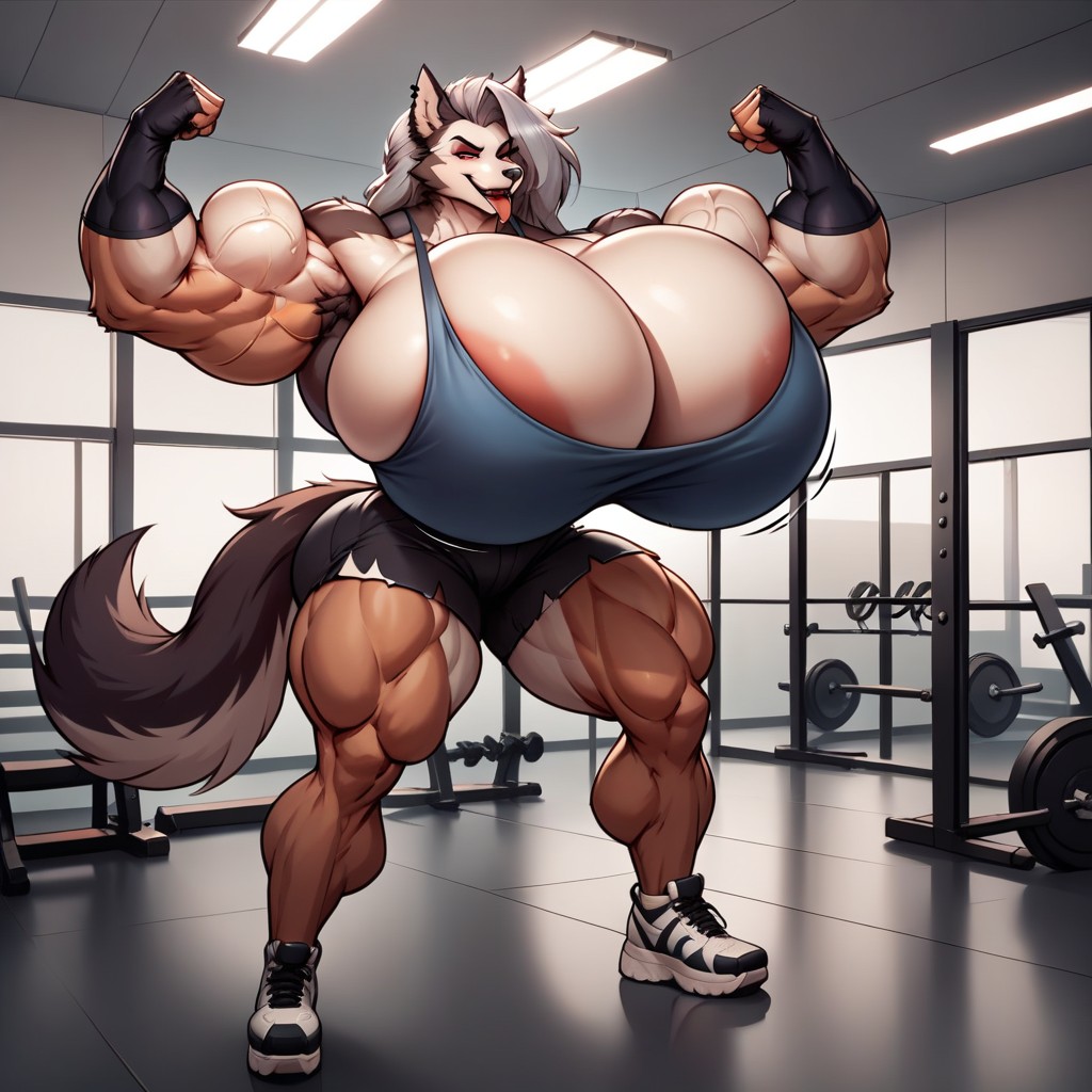 Loona From Helluva Boss, Definition, Extreme Muscle Furry AI Porn