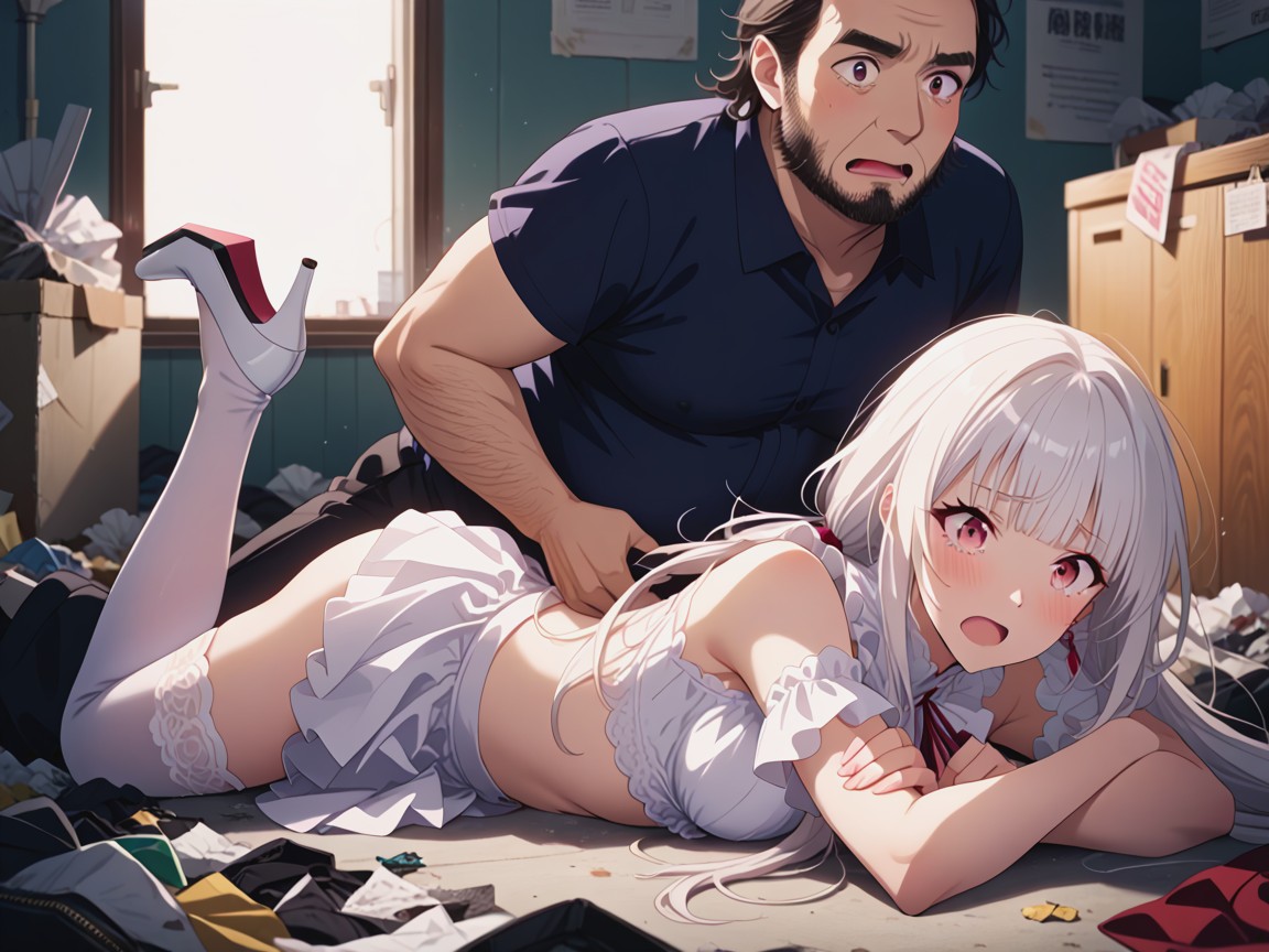 White Frill Skirt, Master Piece, Small Breasts Hentai AI Porn