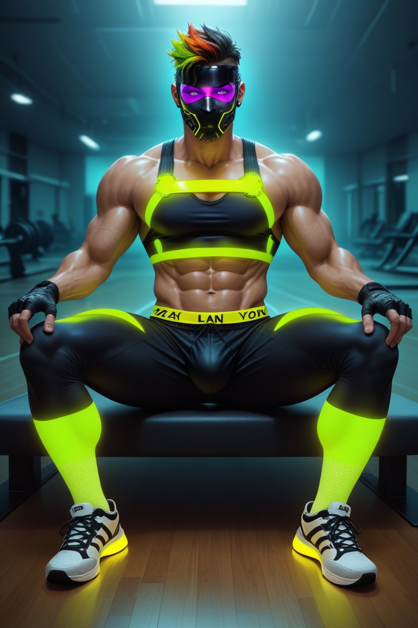 18+, Purple Eyes, Lean Body AI Gay Porn