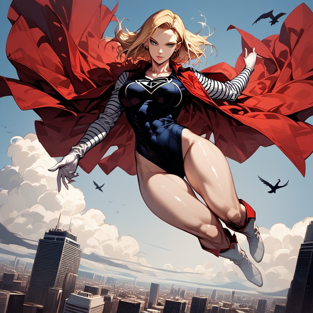 Sky, Hora Azul, Superhero Mask Hentai IA