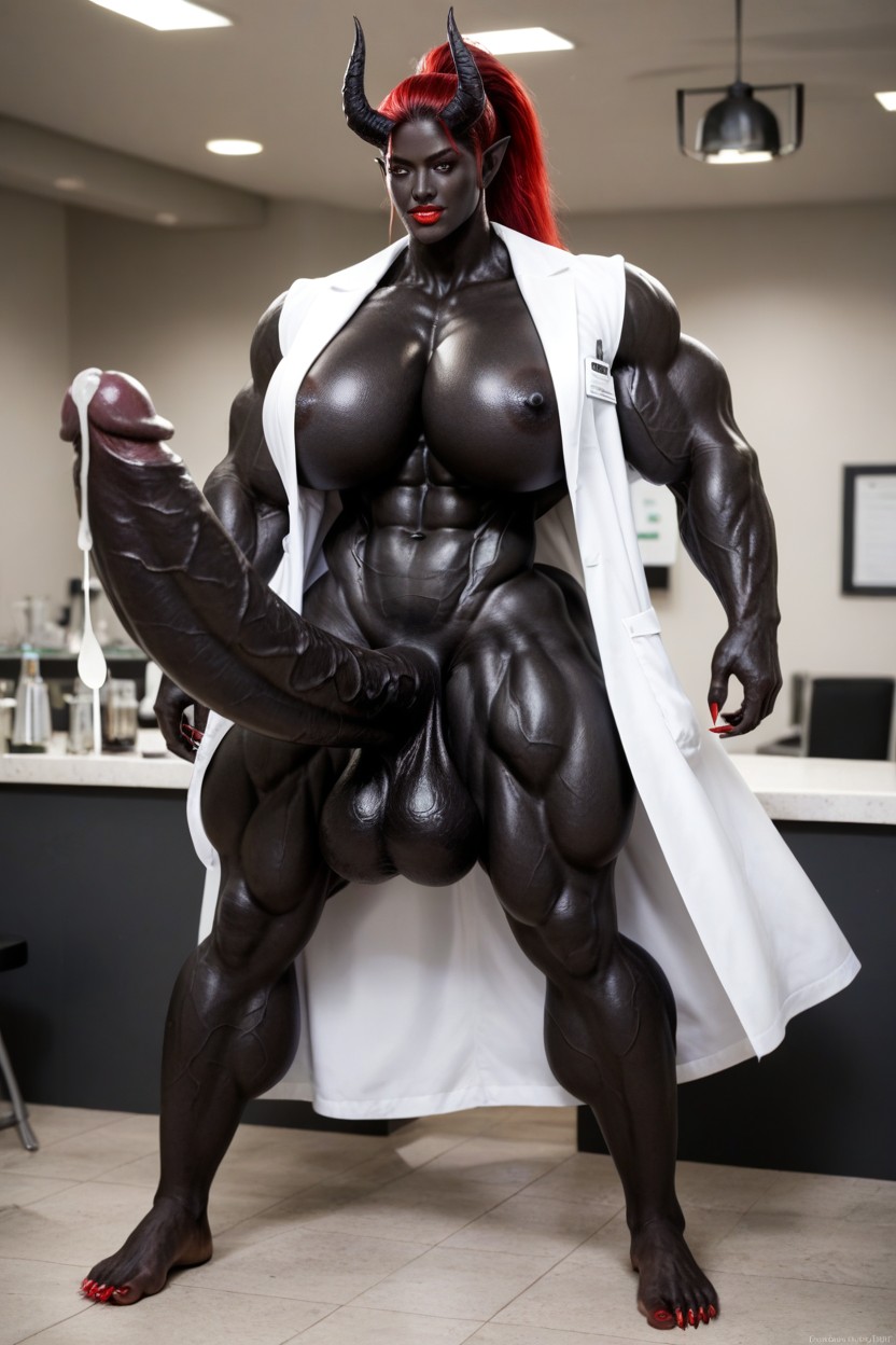 Elf Ears, Giant Body, Devil Shemale AI Porn