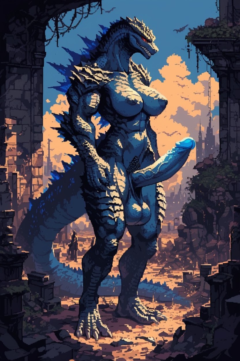 Scaly Skin, And A Broad, Bukkake Furry AI Porn
