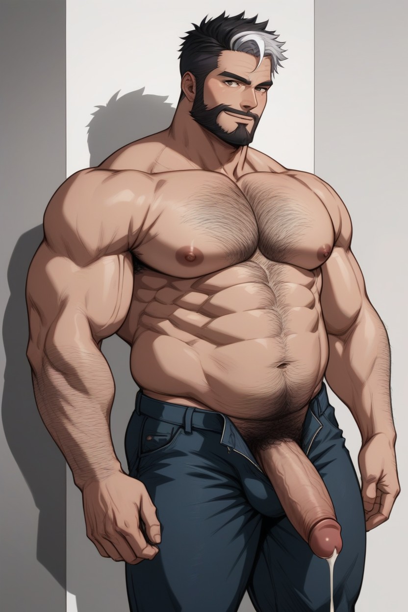 18+, Casual Pose, Broad Shoulders AI Gay Porn