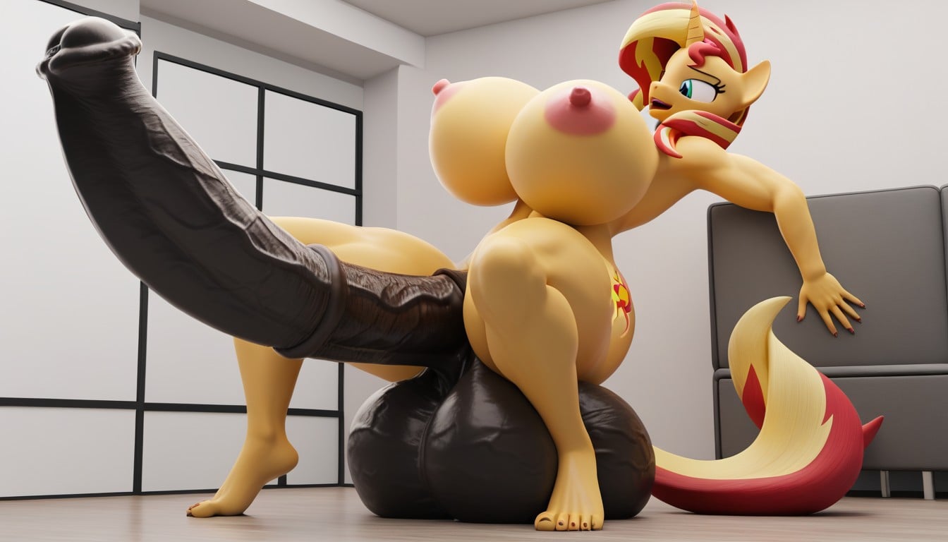 Masturbation, Pony, Penis Bigger Than Body Furry AI Porn