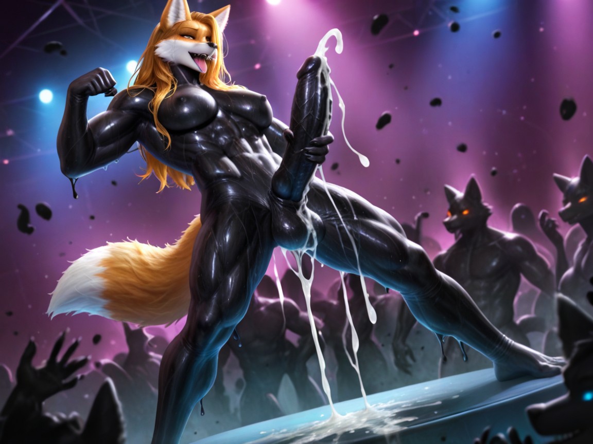 Men Have Hard Cocks, Black Penis, Full Body View Furry AI Porn