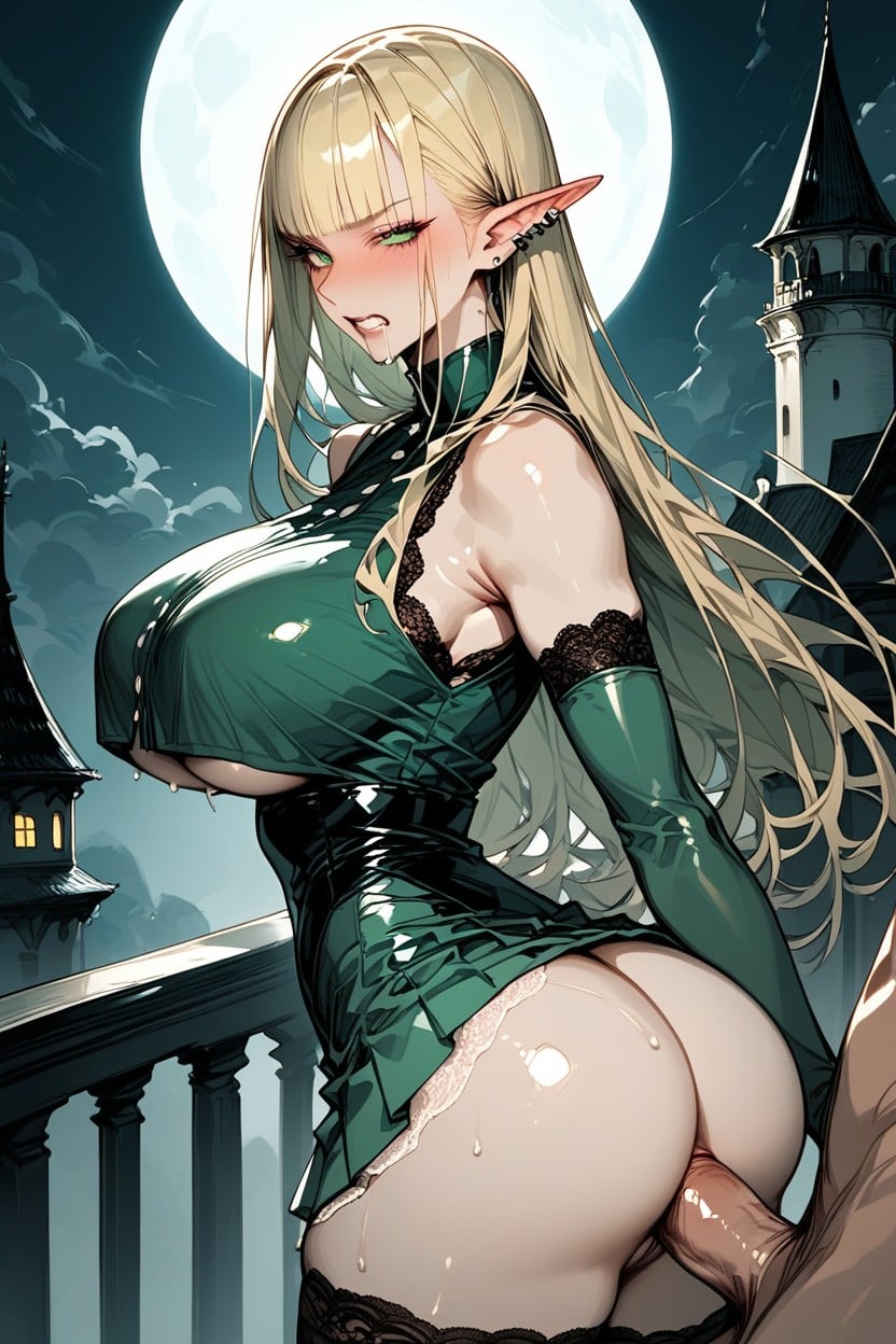 Underboob, Huge Round Butt, Wet Clothes Hentai AI Porn