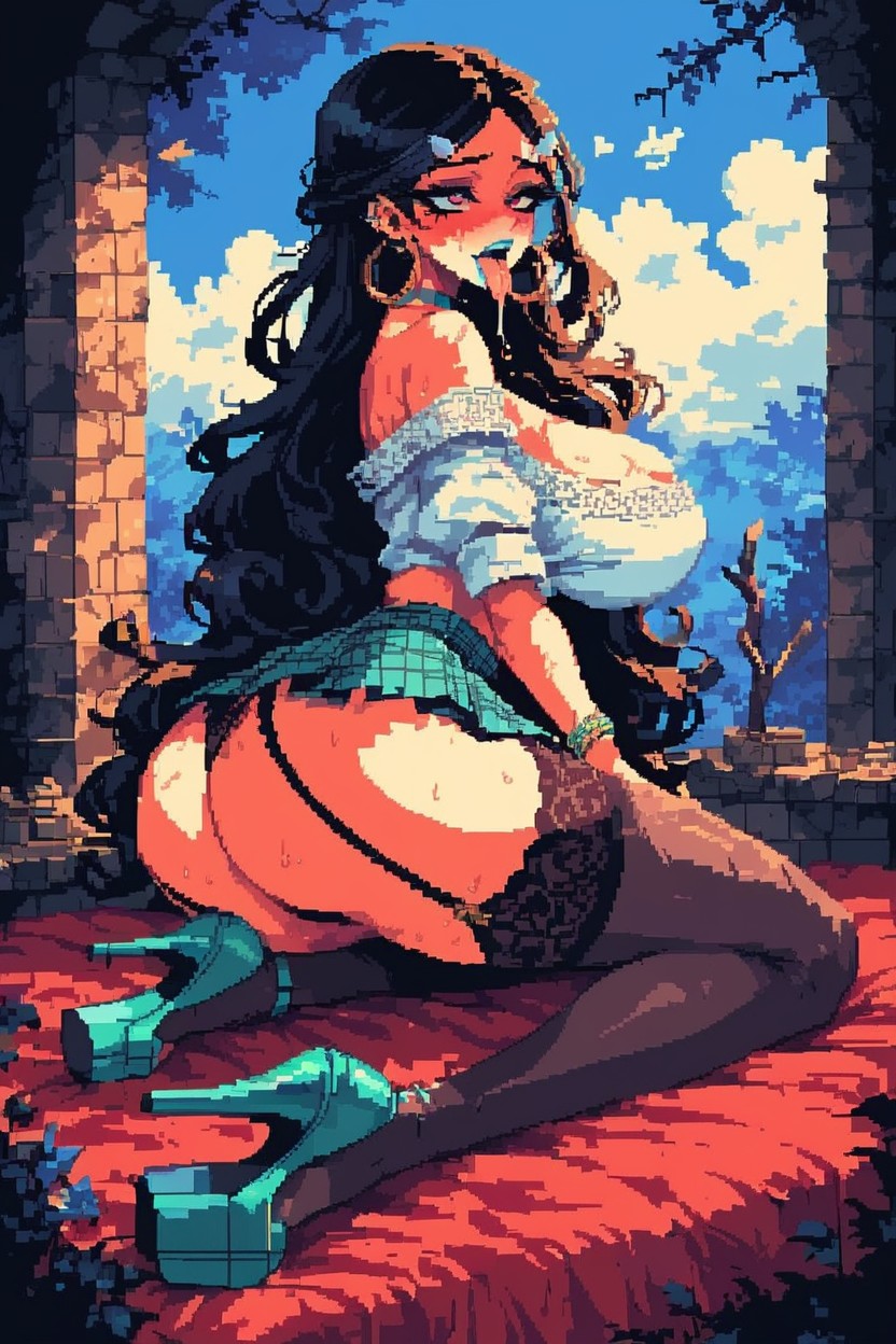 Woman, Gigantic Cock, Orgasming Hentai AI Porn