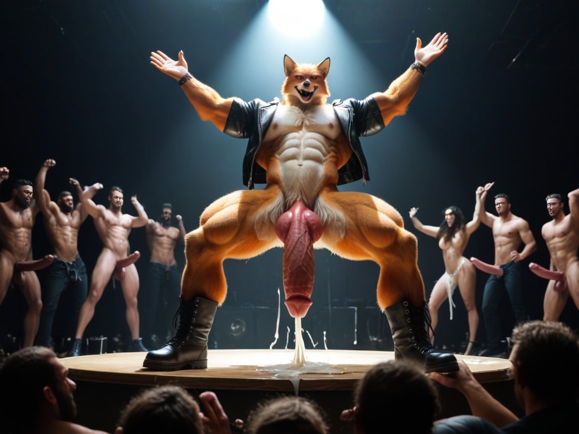 Erect Cock, Cumming All Over Everyone, Hard Cock AI Porn