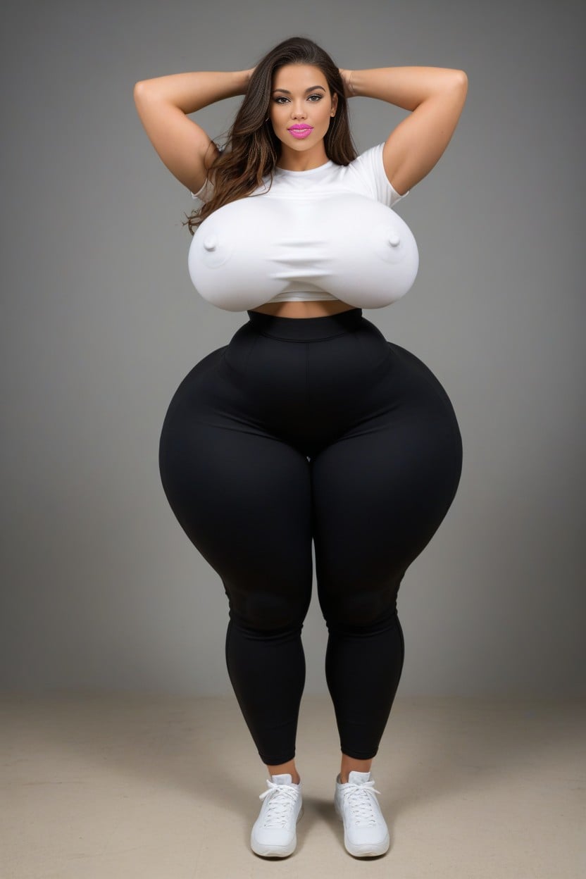 Perfect Body, Deep Ass Crack, Extremely Wide Hips AI Porn