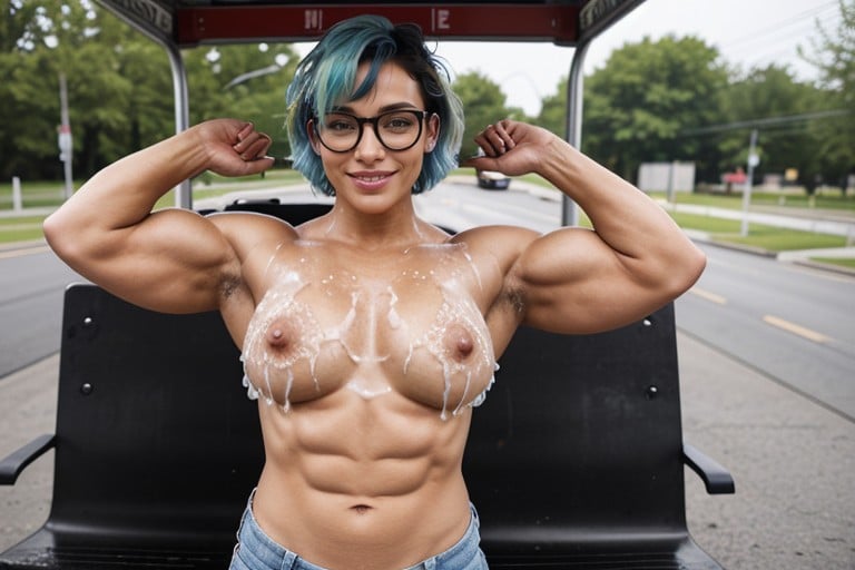 Oily Skin, Cum On Face, Very Hair AI Porn