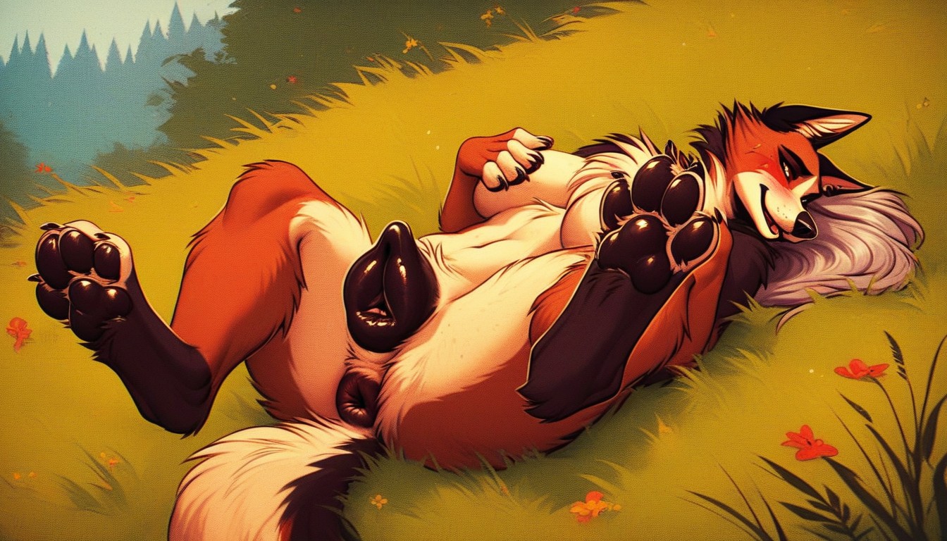 Big Anime Eyes, Legs, Clawed Paws Furry AI Porn