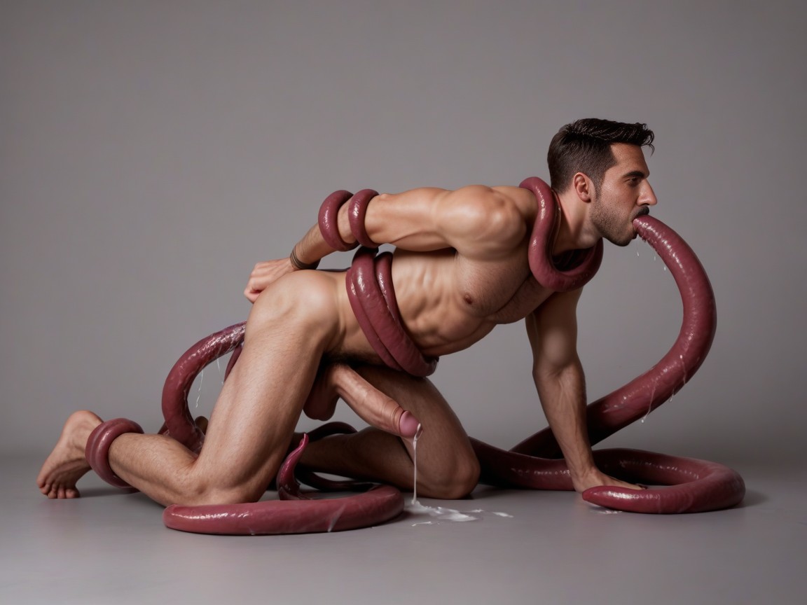 Extreme Anal Gape, Full Body Side View, Naked AI Gay Porn