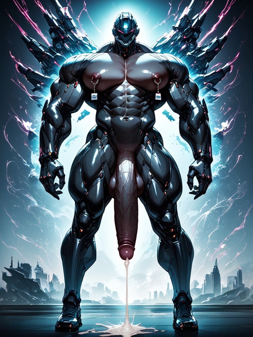 Full Body, Intricate Mechanical Details, Linked Piercing Hentai AI Porn
