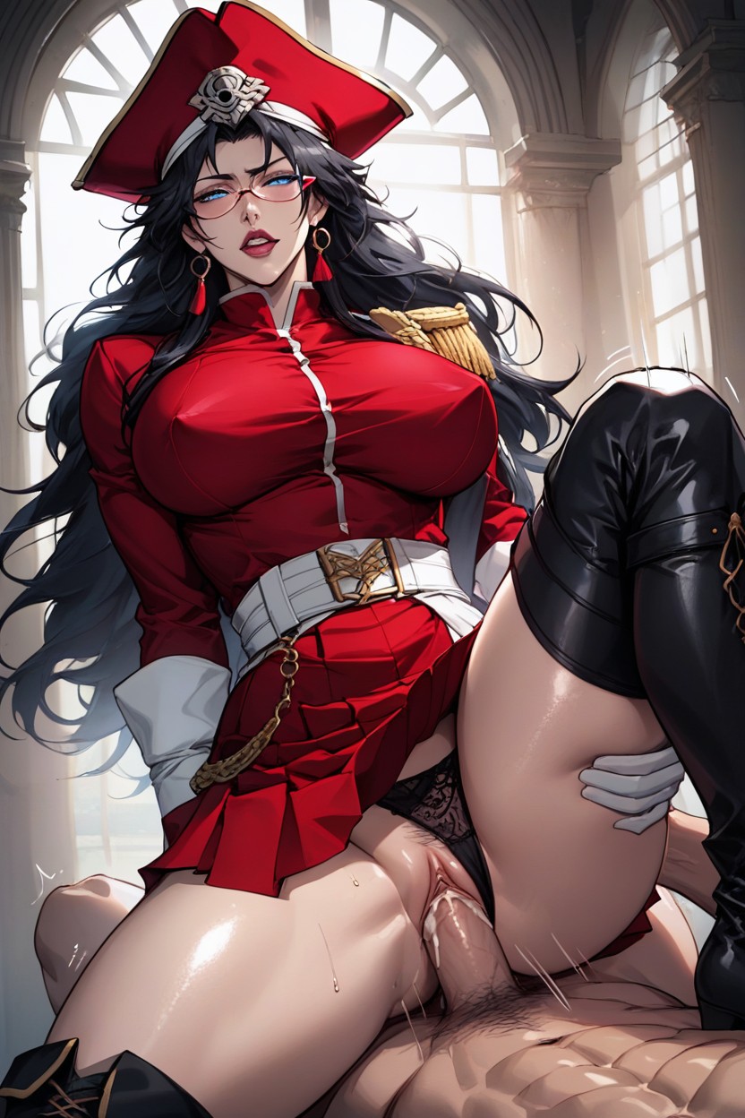Maroon Lips, Pink Nipple, Military Hentai AI Porn