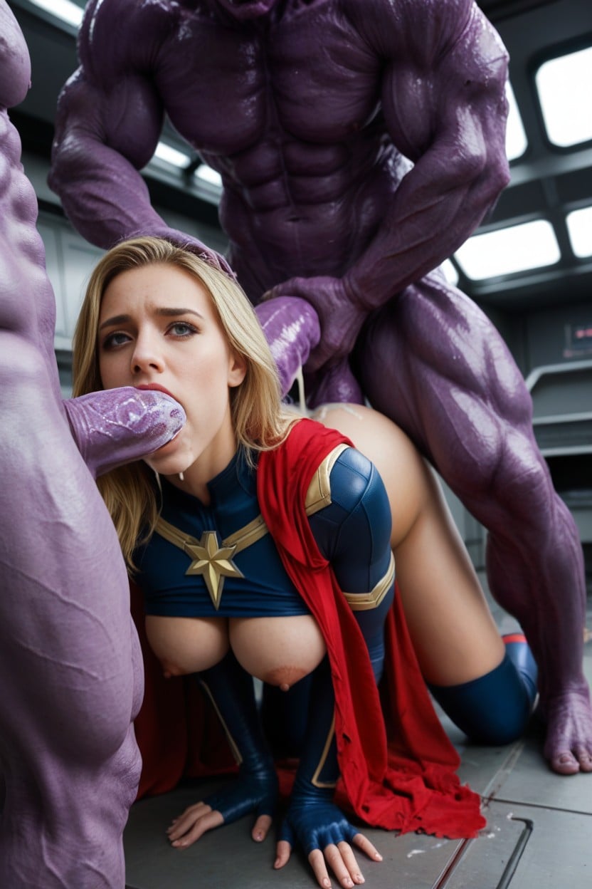 Monsters Are Twice Her Size, Rounded Bubble Butt, American AI Porn
