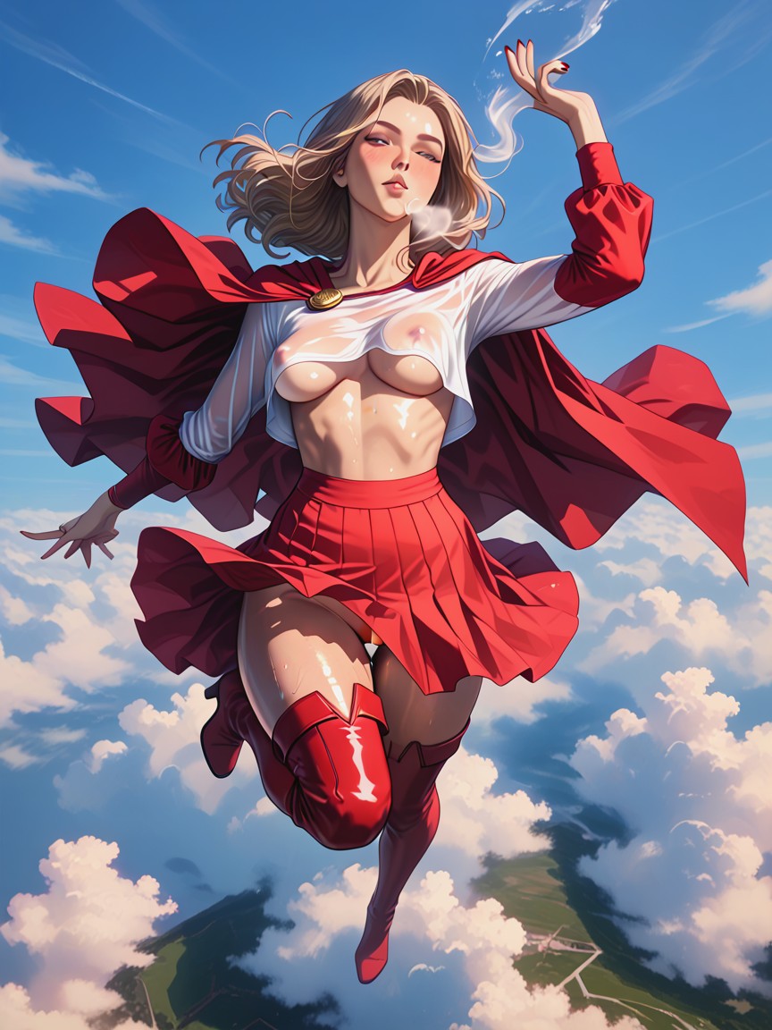 Detailed Face, Dynamic View, Saggy Breasts AI Porn