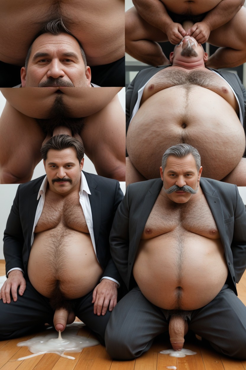 Zoom In On Foreskin, Cum All Over Suit, Hyper Cum Cum Drool AI Gay Porn