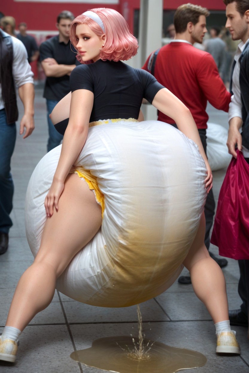 Huge Thighs, Orgasm Face, Diaper More Yellow AI Porn