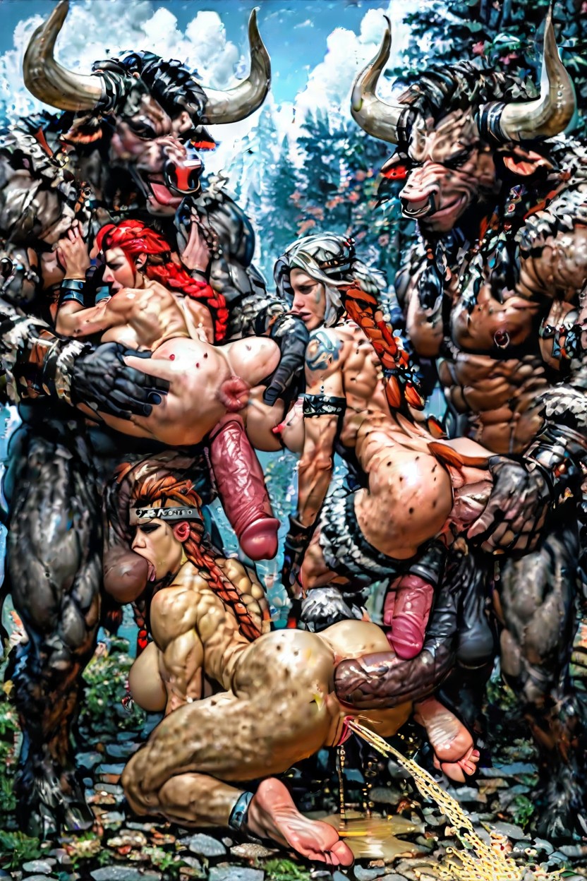 Hand Pegging In Anus, Viking, Clitoris Piercing AI Porn