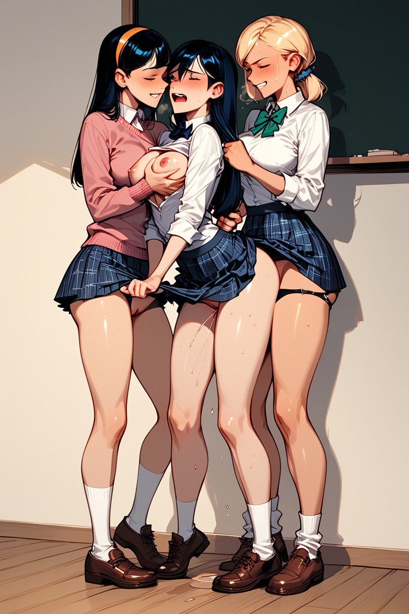 3 People, Gwen Tennyson From Ben, Pussy Juicy Running Doen Thighs Hentai AI Porn