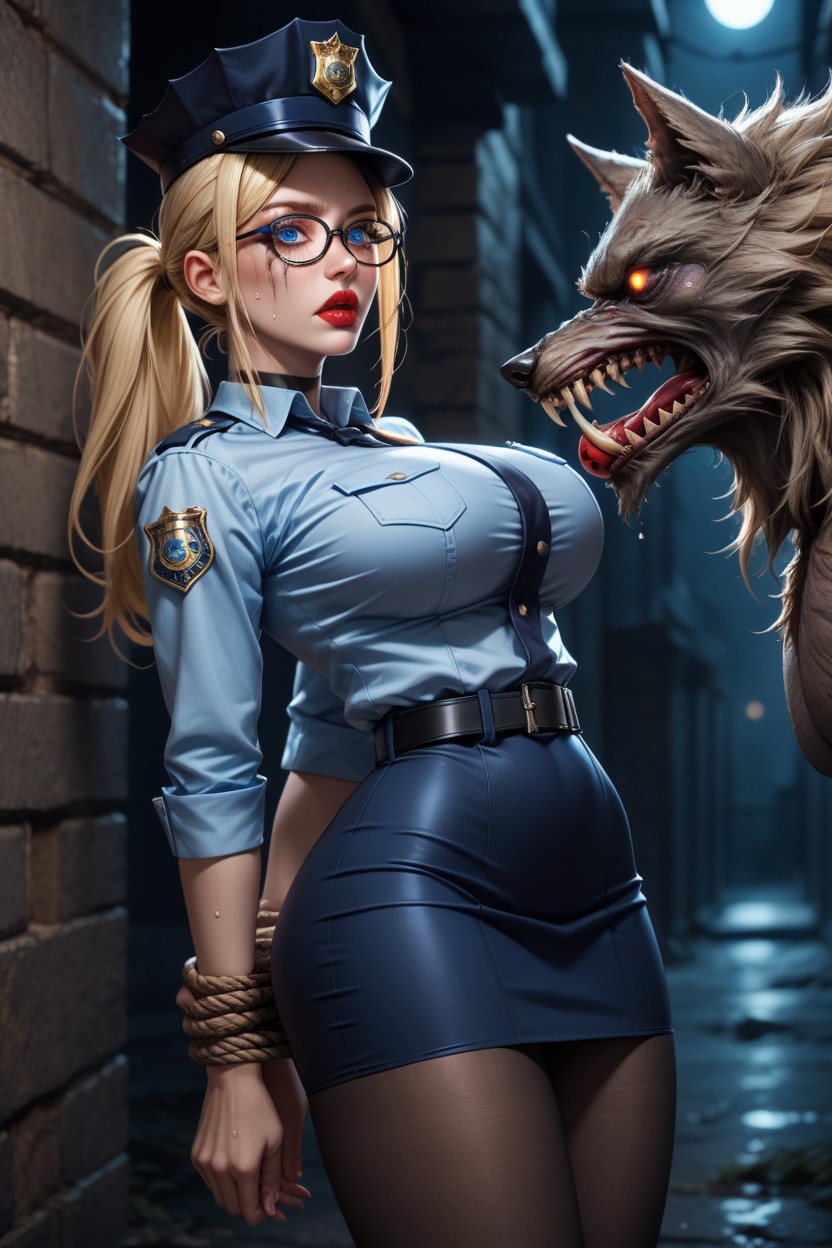 Man Werewolf, Werewolf, Lifted Skirt AI Porn