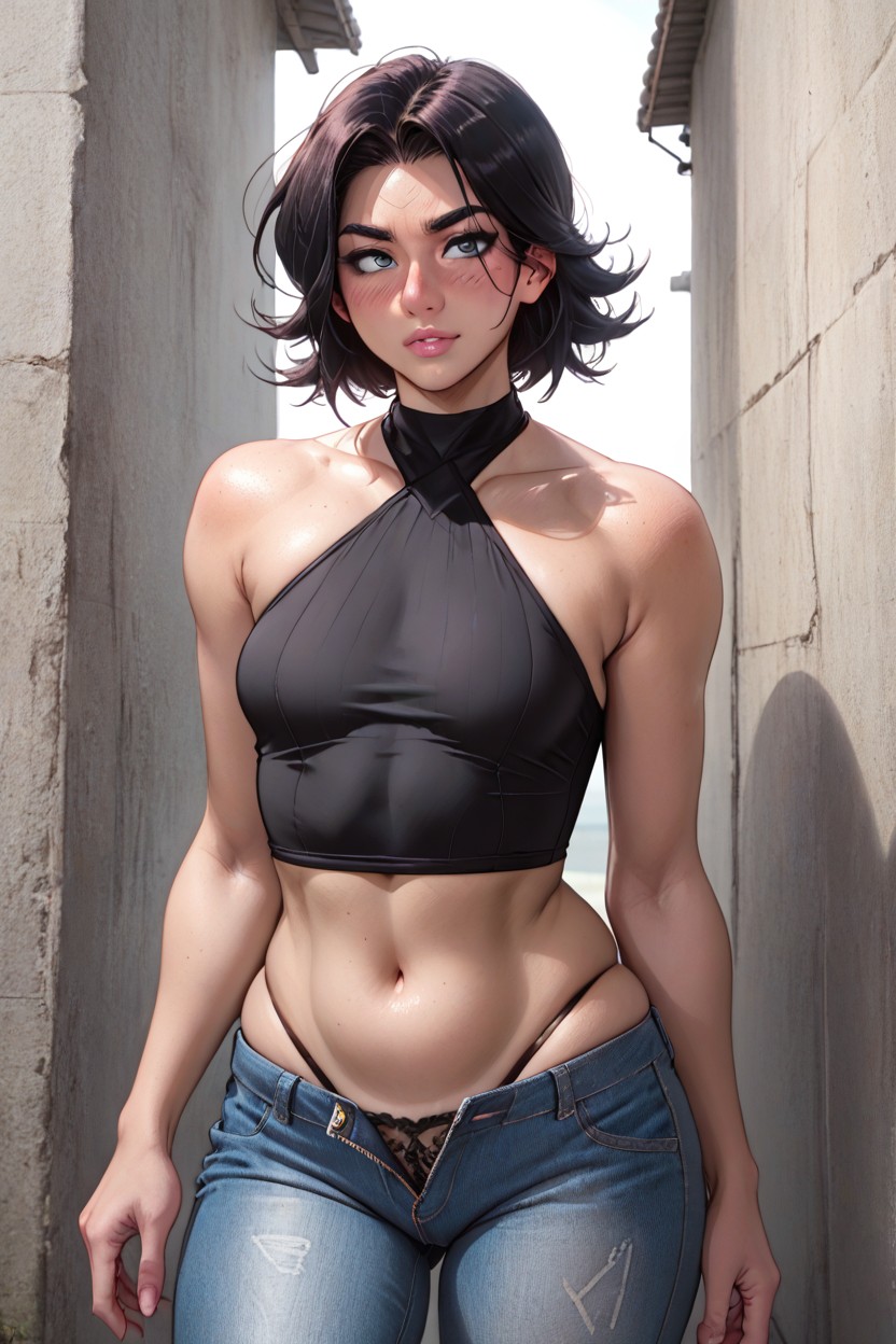 Hyper Sexy Waist, Thickthighs, Ass Bigger Than Torso AI Porn