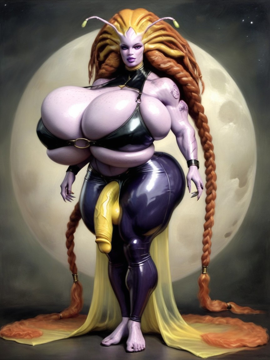 Full Jewelry, Alien Planet, Full Lips Shemale AI Porn