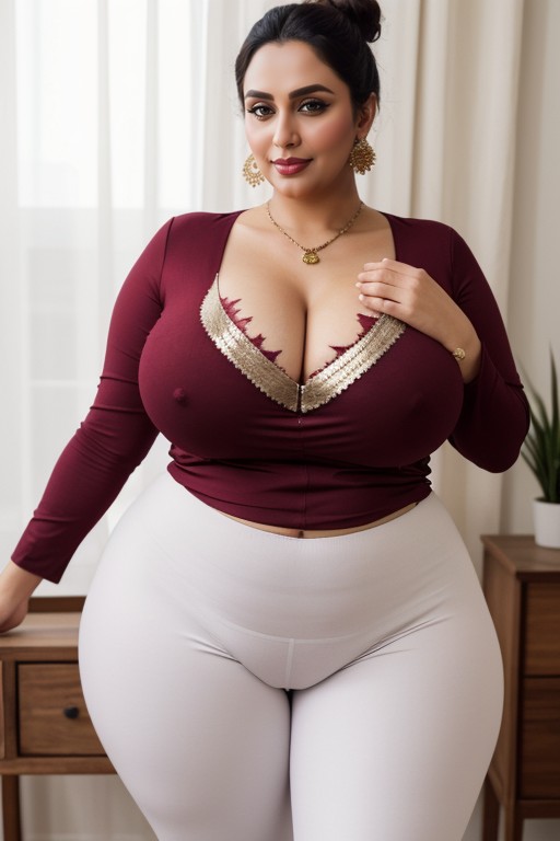 Huge Cleavage, Curvy Thick Ass, Bangles AI Porn
