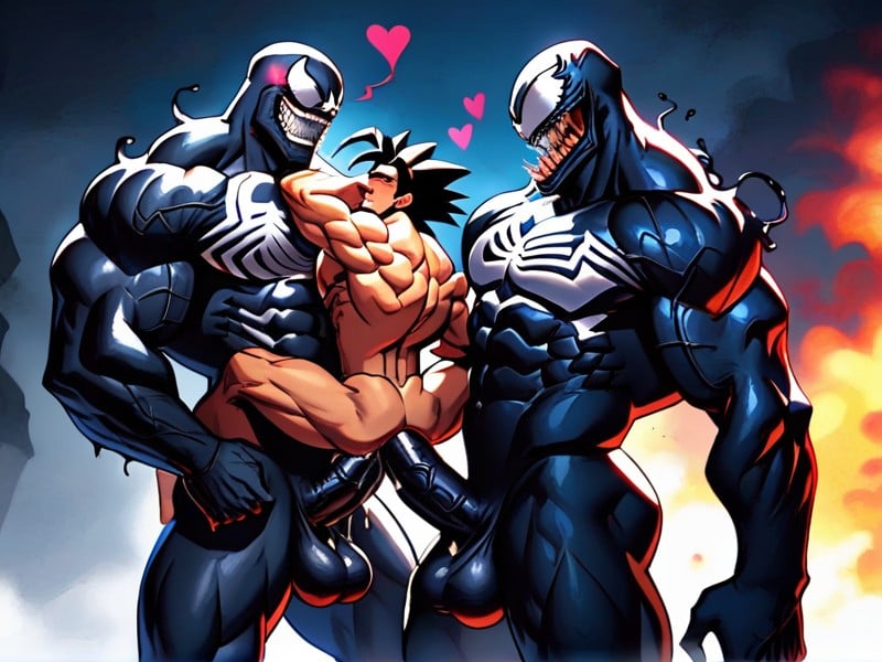 All Cocks Visible, Silver Venom Bigger Than Goku, Tons Of Cums AI Gay Porn