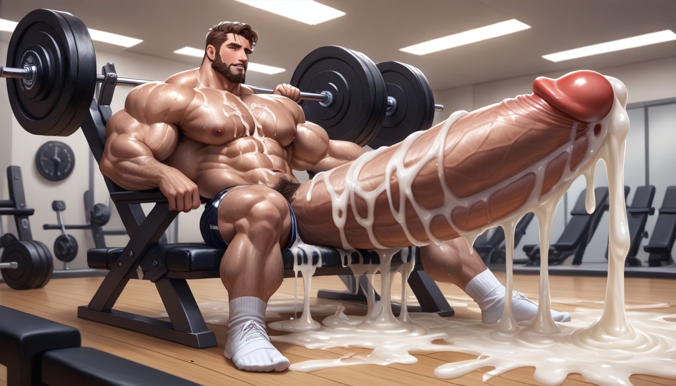 Cum Everywhere, Hyper Cum On Biceps, Large Penis AI Gay Porn