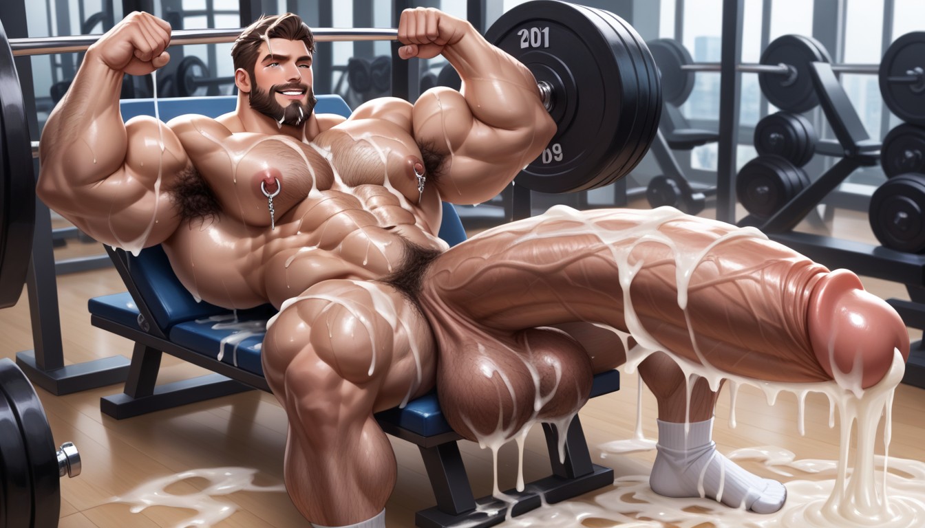 Cum On Face, Pubic Hair, Cum Spraying Everywhere AI Gay Porn
