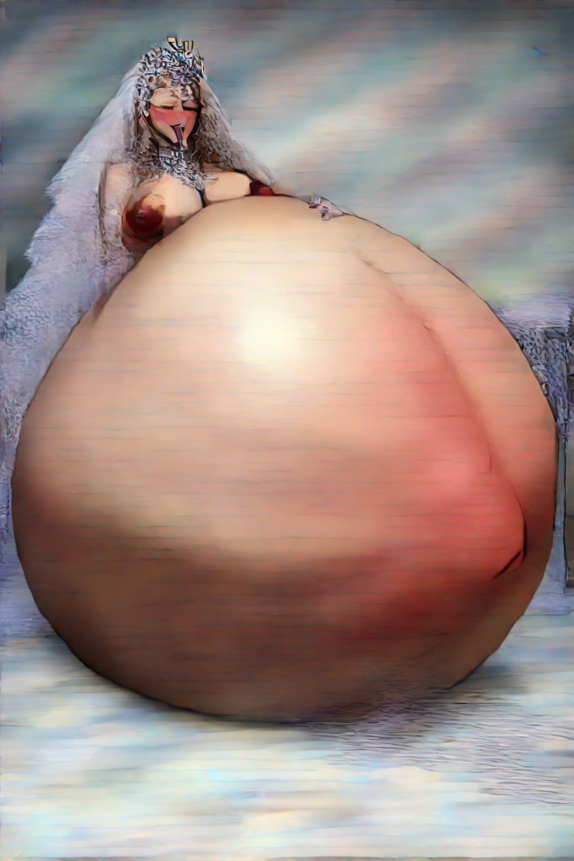 Gigantic Huge Vore Belly, Colossal Breast, Stomach Larger Than Herself Shemale AI Porn