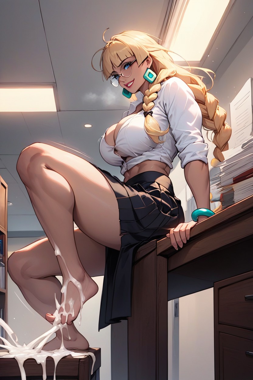 Night, Braided Hair, Explosion Of Cum Hentai AI Porn