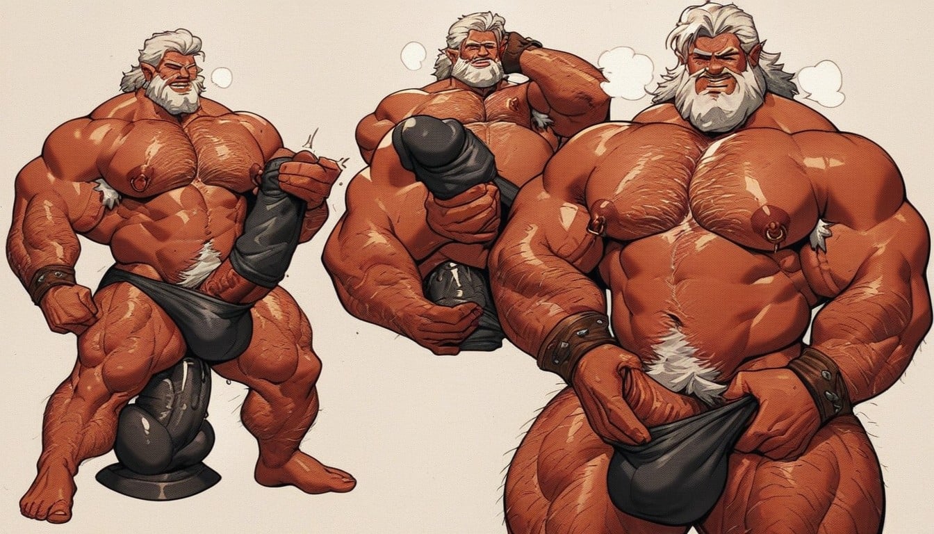 Extremely Large Ass, Big Penis, Dwarf Body AI Gay Porn