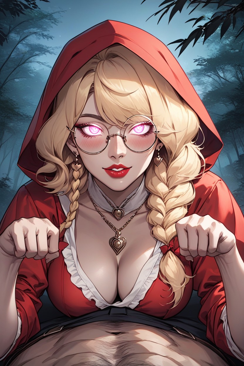 Bangs, Big Breast, Laying On Stomach Hentai AI Porn