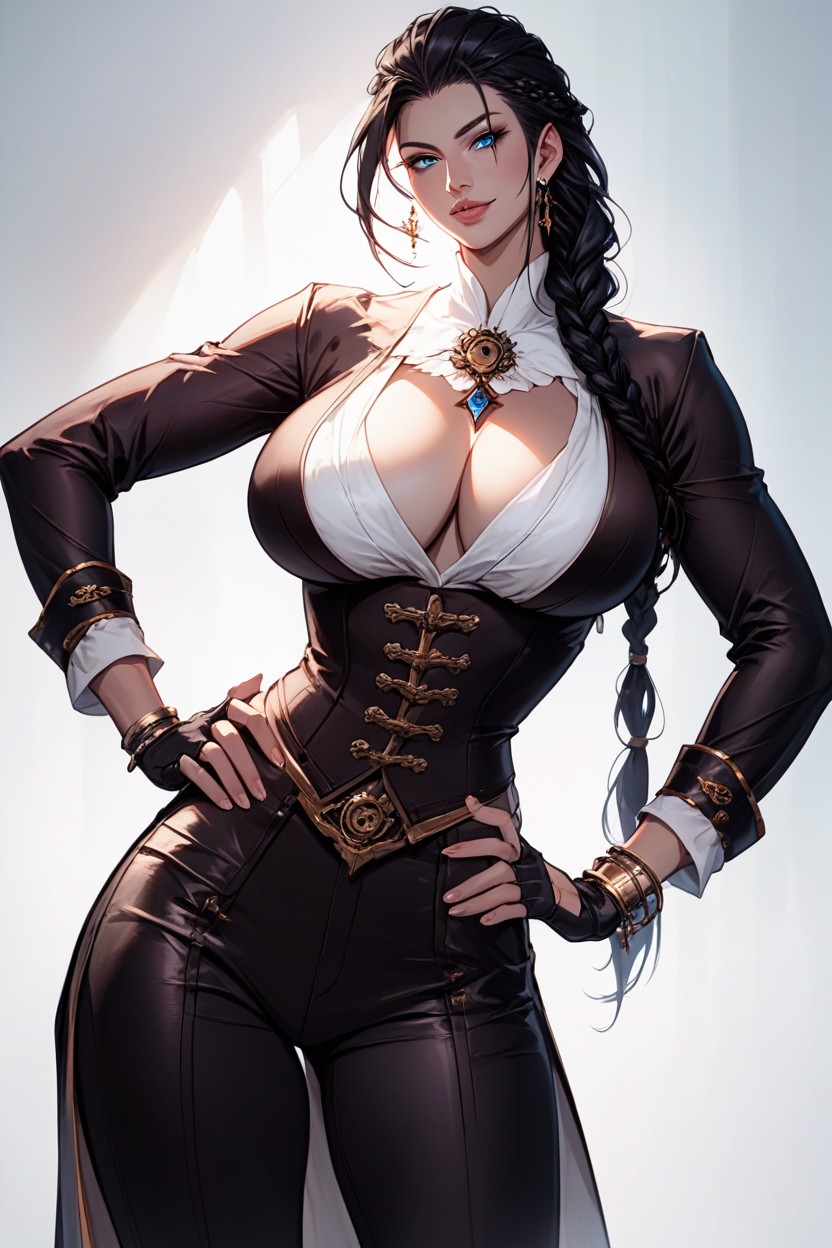 20+, Hand On Hips, Long Eyelashes Hentai AI Porn