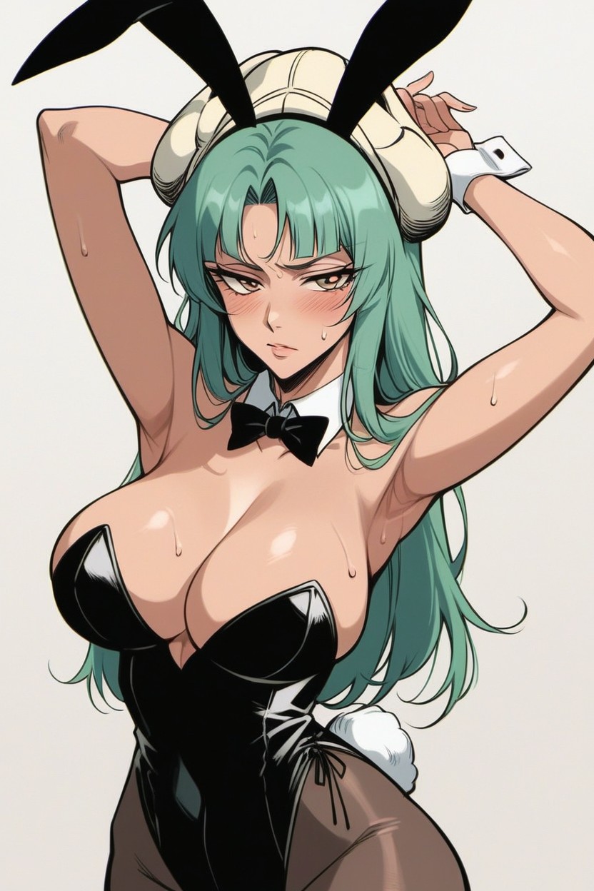 Long Hair, Arms In Frame, Black Bunny Costume Hentai AI Porn