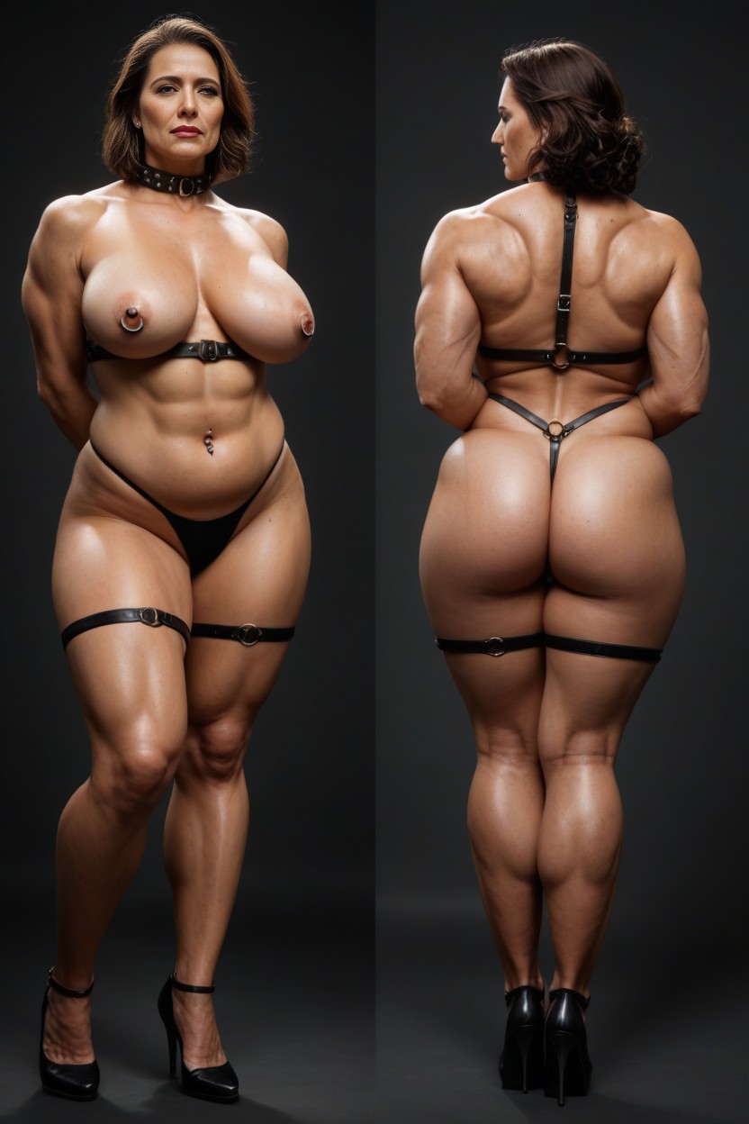 Navel Piercing, Flabby Skin, Egyptian MILF AI Porn