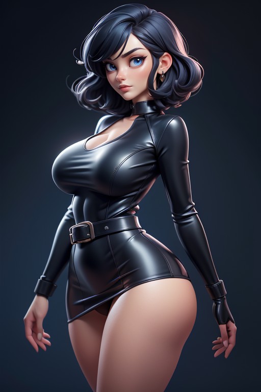Side View, Dress Is All One Piece Above The Thighs, No Belt Hentai AI Porn