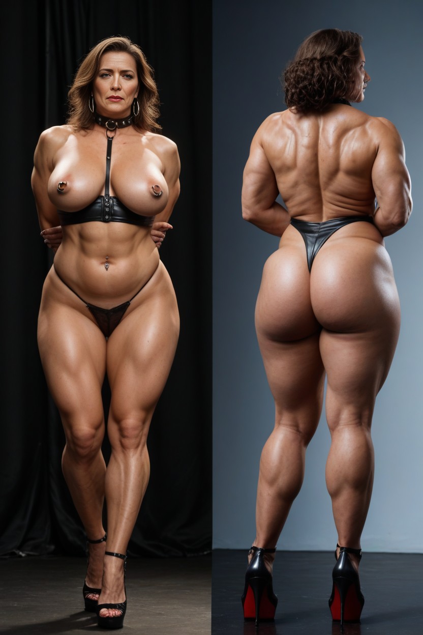 Old Wrinkled Skin, Sad Face, Wide Hips MILF AI Porn