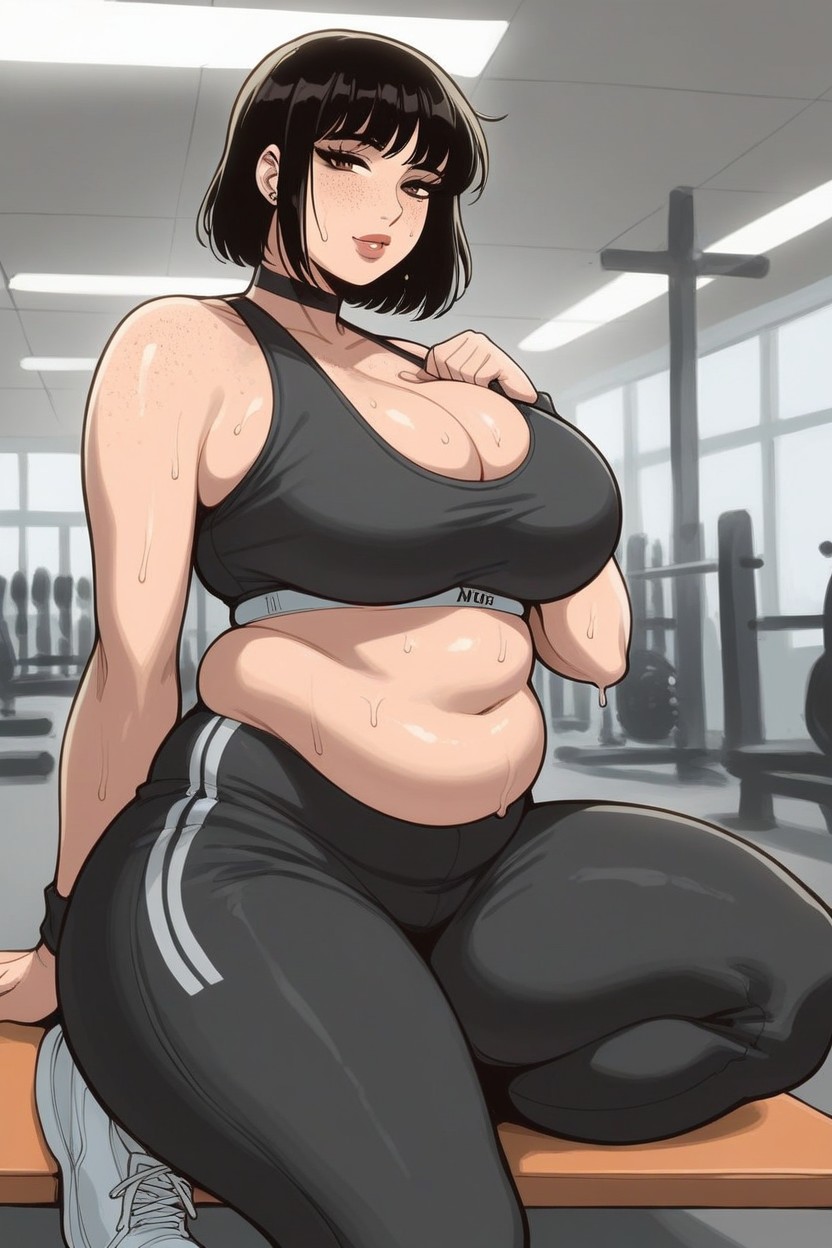 Yoga Pants, Gym, Excessive Sweat Hentai AI Porn