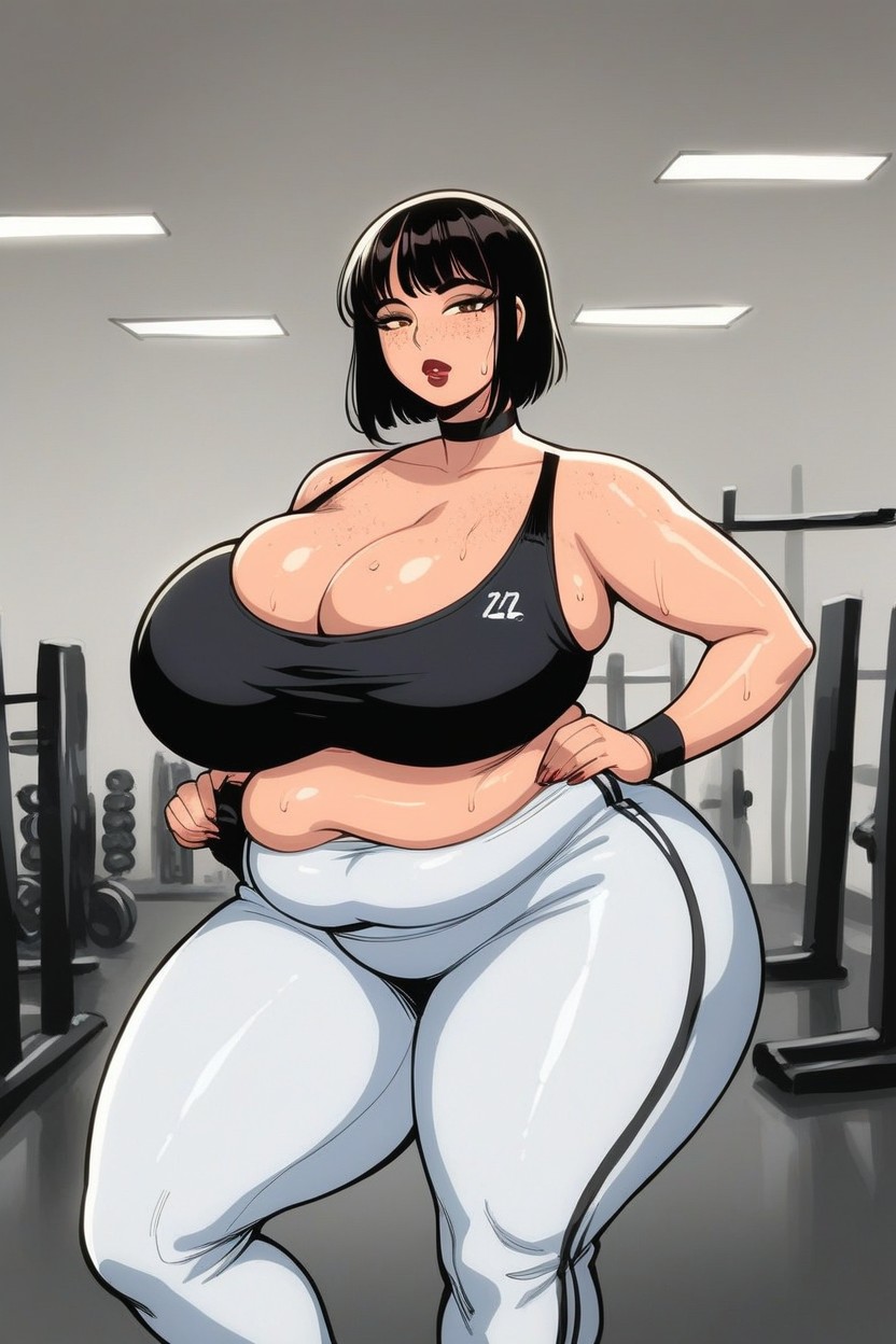 Short Length, 20+, Massive Breast Hentai AI Porn
