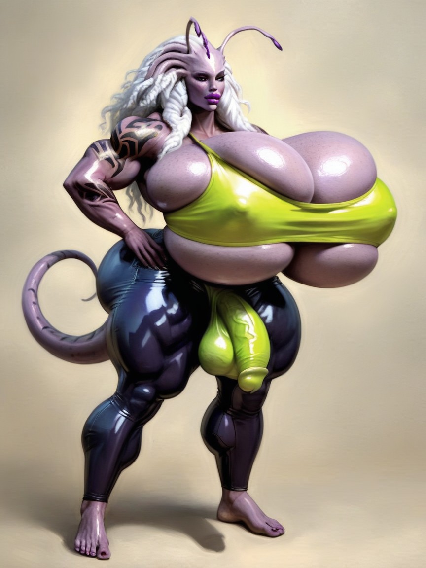 Gorgeous Alien, Colossal Breast, Alien Shemale AI Porn