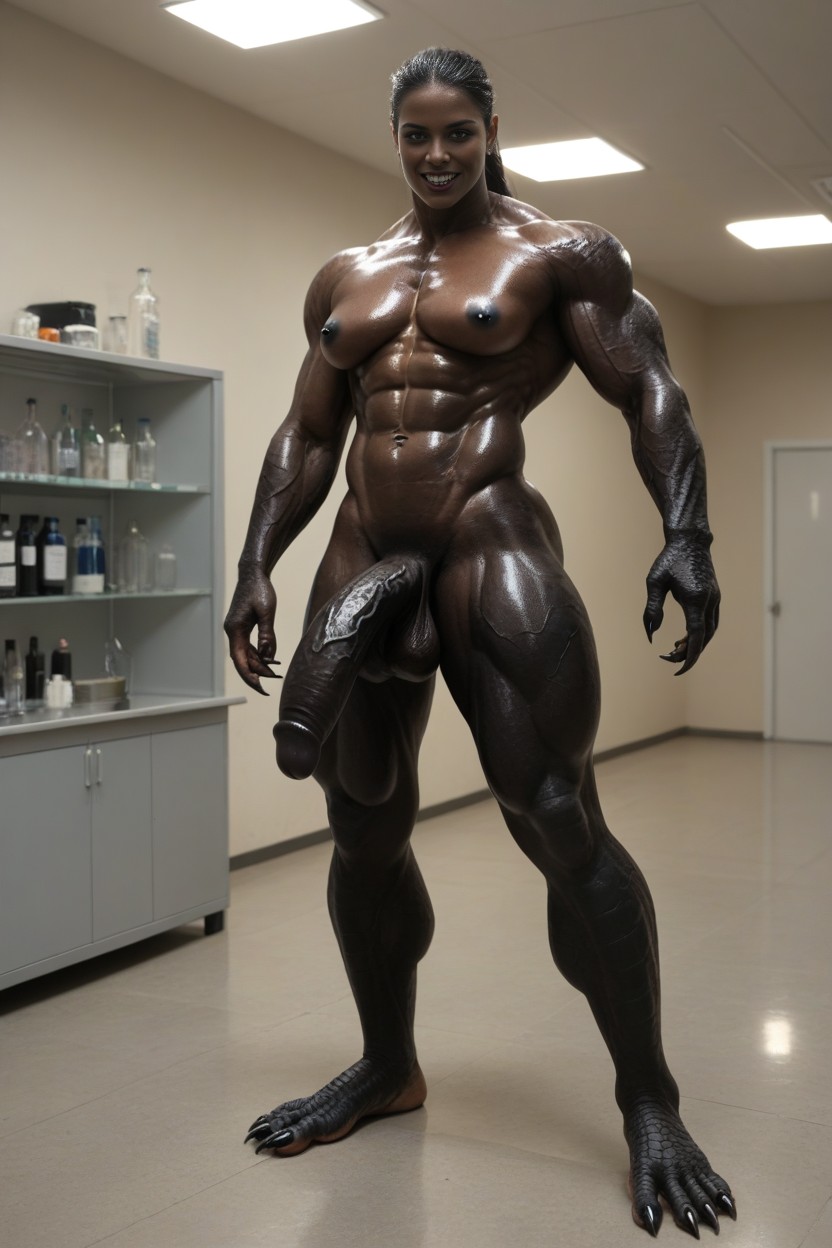 Transformation, Ft Tall, Long Toes Shemale AI Porn
